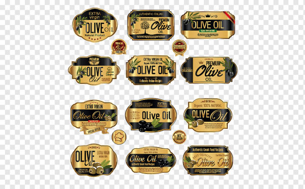 Масло в бутылке стикер