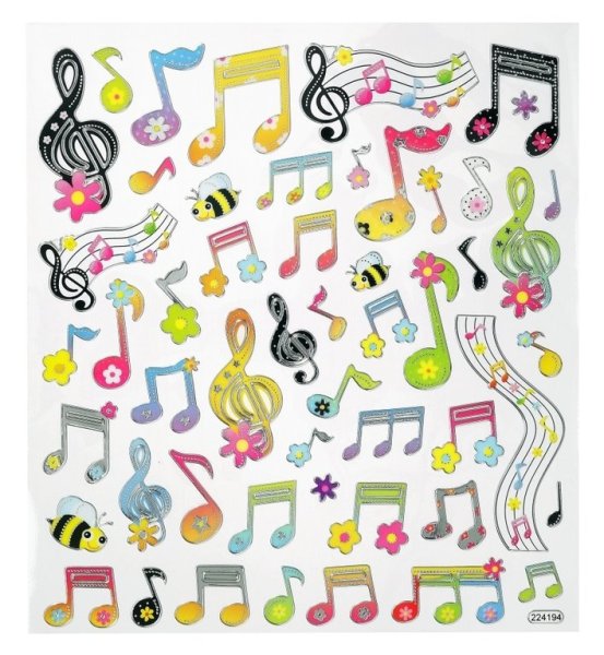 Наклейки музыкальные инструменты