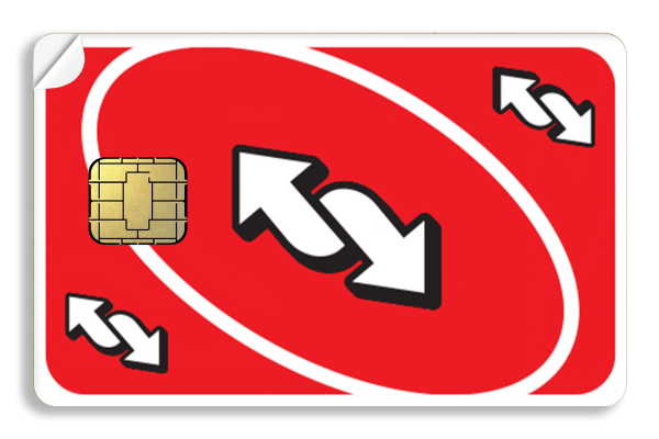 Карточка уно розовая