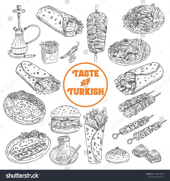 Турецкая еда вектор