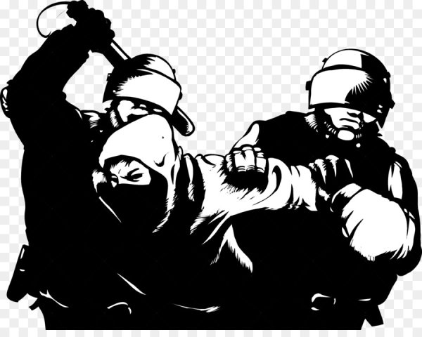 ОМОН на белом фоне