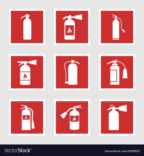 Огнетушитель на схеме эвакуации