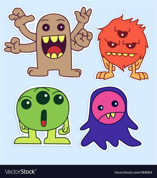 Monsters Stickers collection