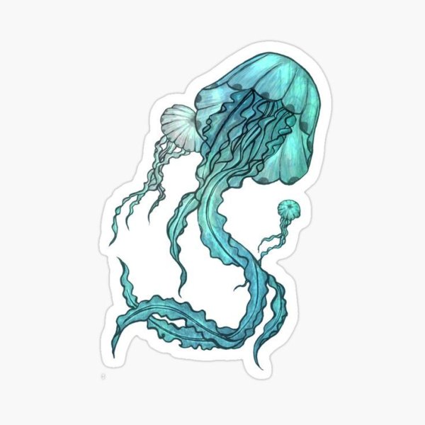 Наклейка медуза
