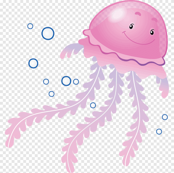 Тату медуза одной линией