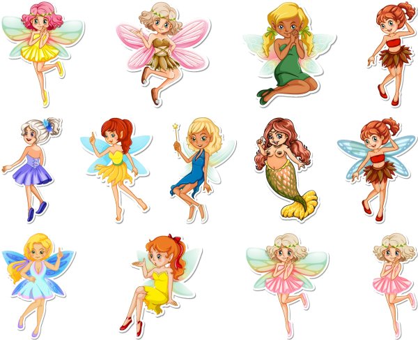 Фея мультяшная фиолетовая