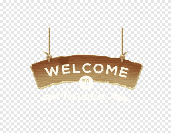 Надпись Welcome на прозрачном фоне