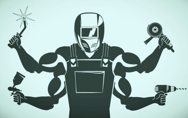 Сварщик силуэт