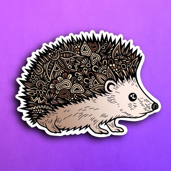 Наклейки с ежиком
