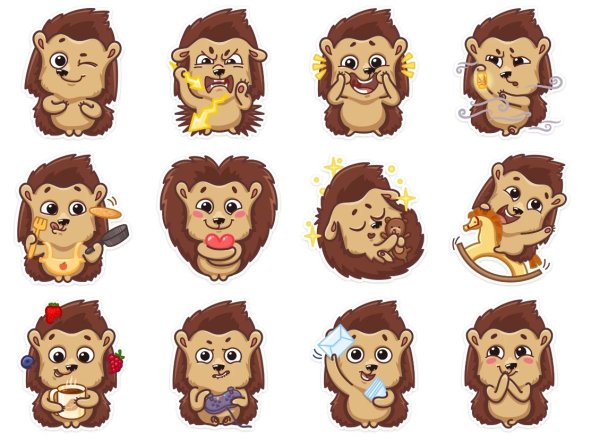 Ежик стикер