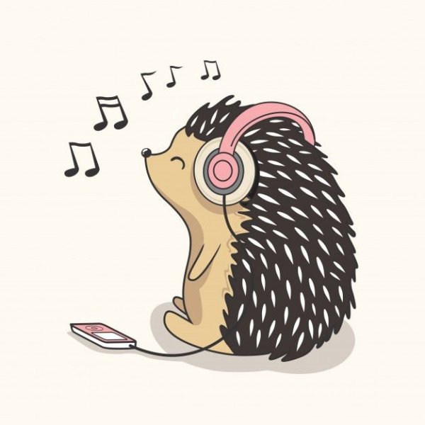 Ежик милый мультяшный