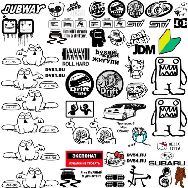 Маленькие наклейки на авто