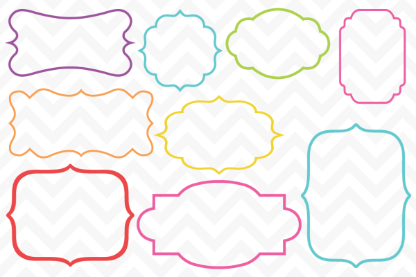 Рамки разной формы для текста