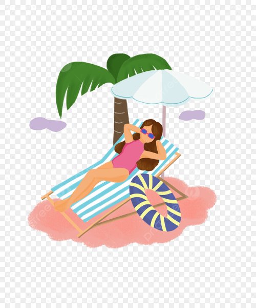 Отдых на пляже клипарт