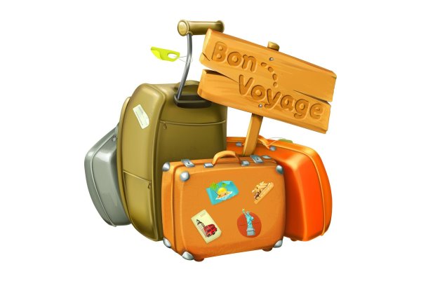 Путешествие чемодан вектор