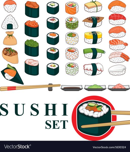 Суши наборы рисунок