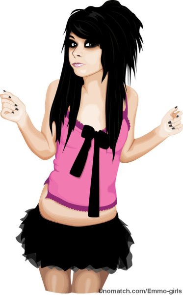 Эмо на белом фоне