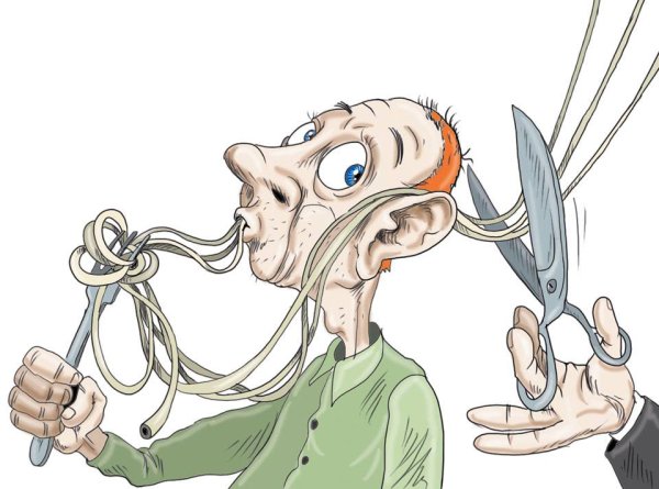 Лапша на ушах карикатура