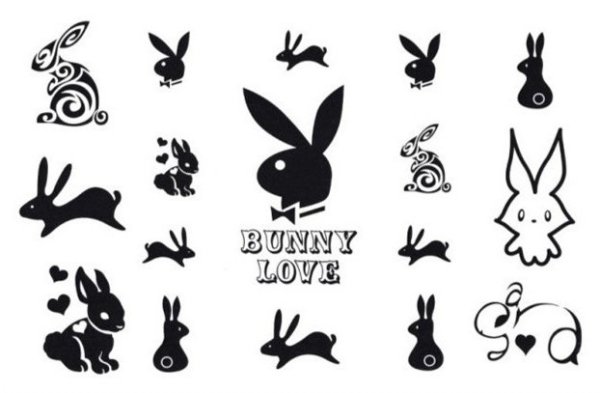 Заяц тату эскиз маленький