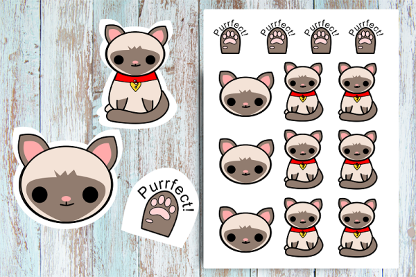 Стикеры для распечатки японские милые