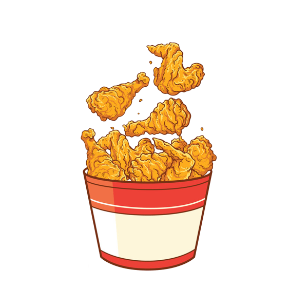 Крылышки КФС вектор