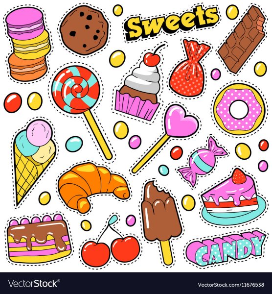 Наклейки в форме еды