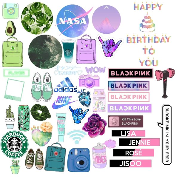 Блэк Пинк Стикеры