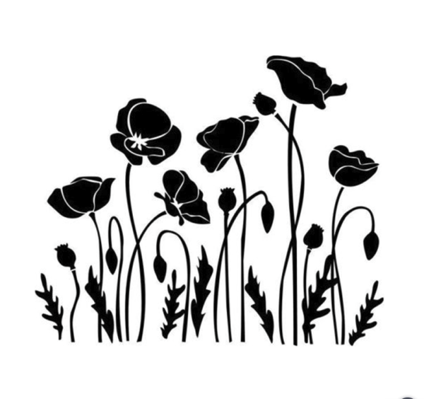 Трафареты цветов для декора