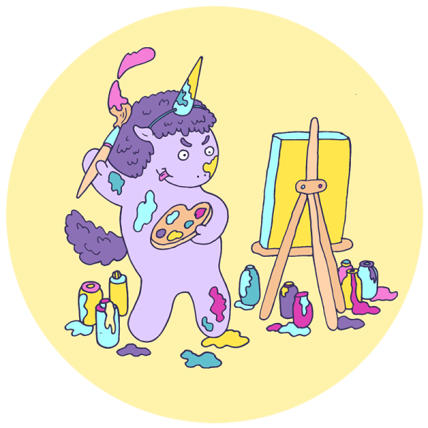 Единорог художник