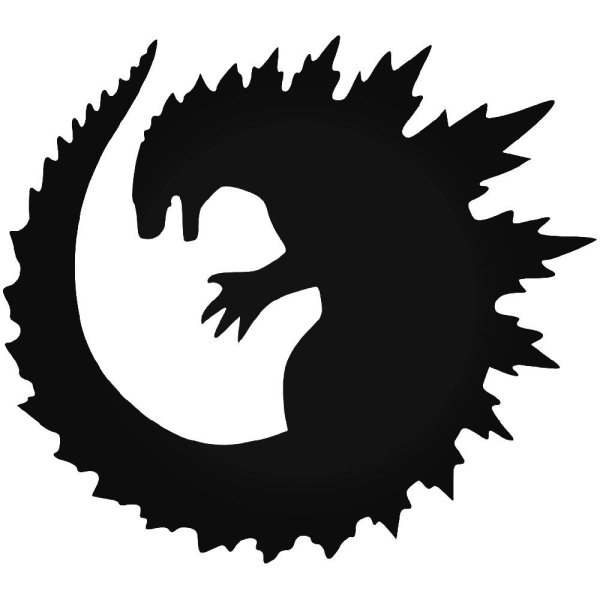 Трафарет Годзиллы