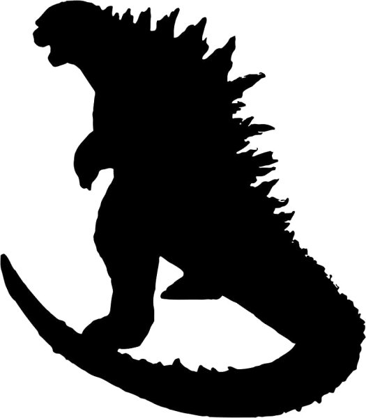 Годзилла трафарет