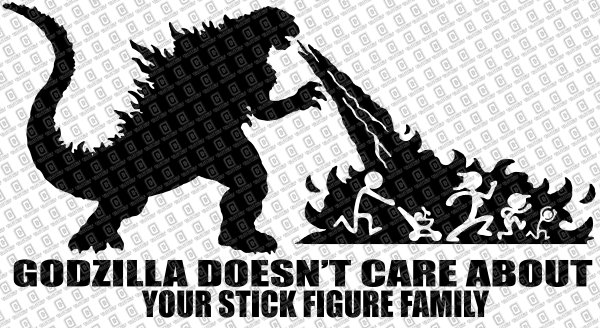Годзилла наклейки