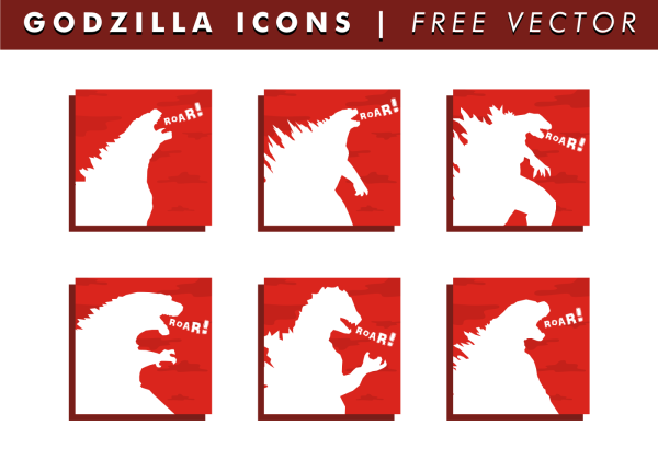 Годзилла наклейки