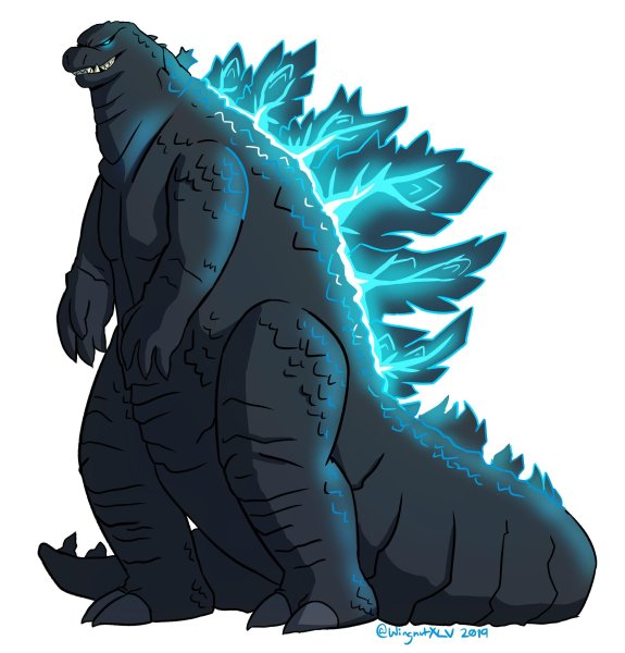 Годзилла арт милый