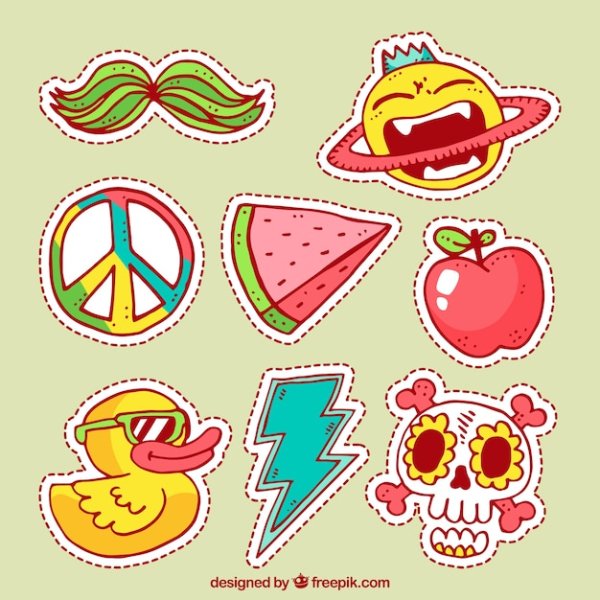 Наклейки милые котики