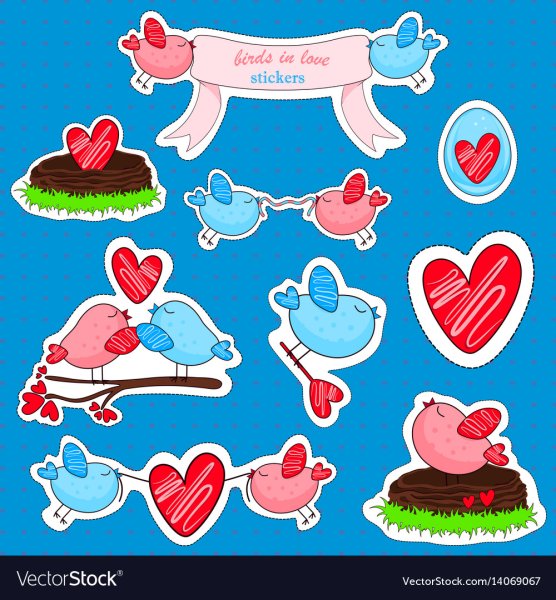 Птицы. Забавные наклейки