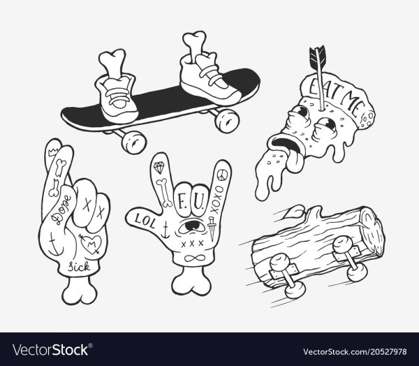 Скейт контур изогнутый