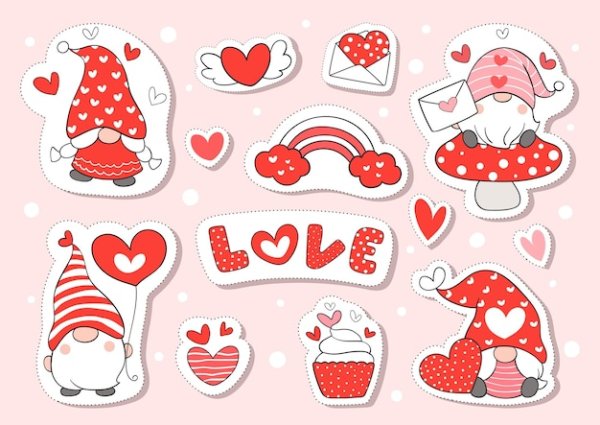 Силуэт влюбленных котиков