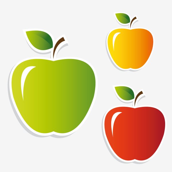 Стикер жёлтое яблоко