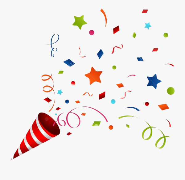 Хлопушка на белом фоне