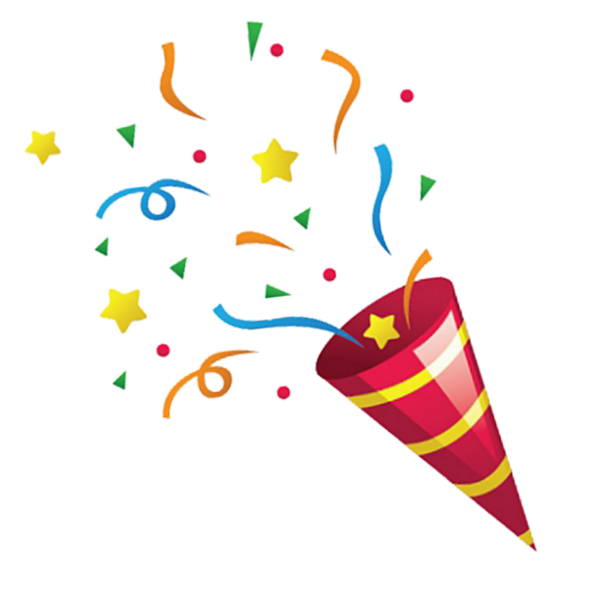 Взрыв хлопушки конфетти