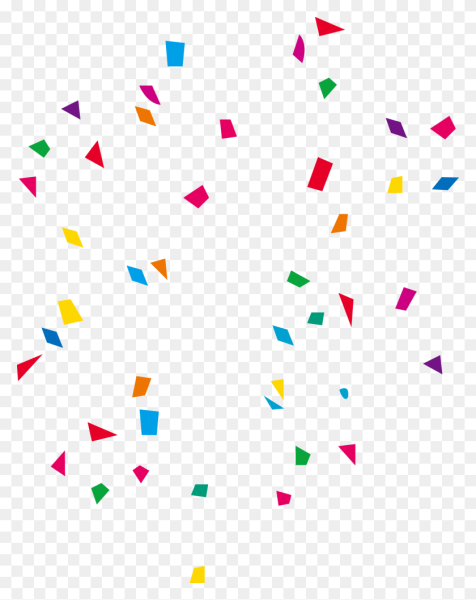 Конфетти на прозрачном фоне
