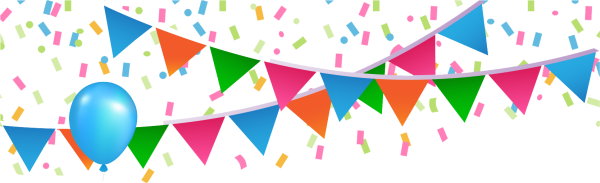 Конфетти на прозрачном фоне