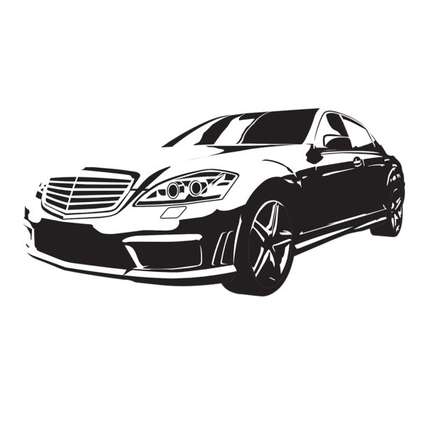 Машины легковые Мерседес трафарет