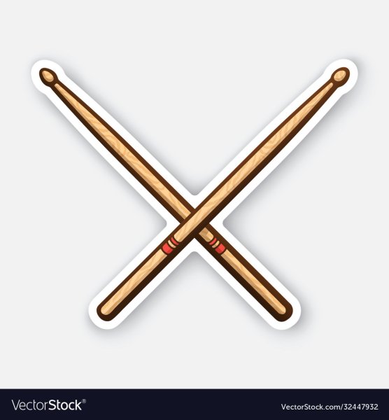 Барабан и скрещенные палочки