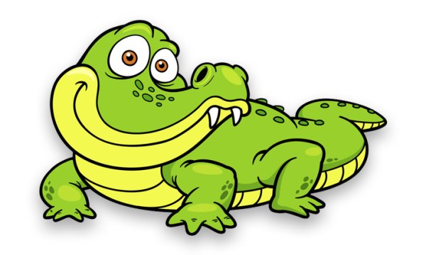 Крокодил тату контур