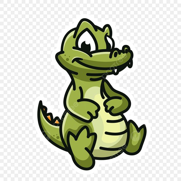 Наклейка детская крокодил