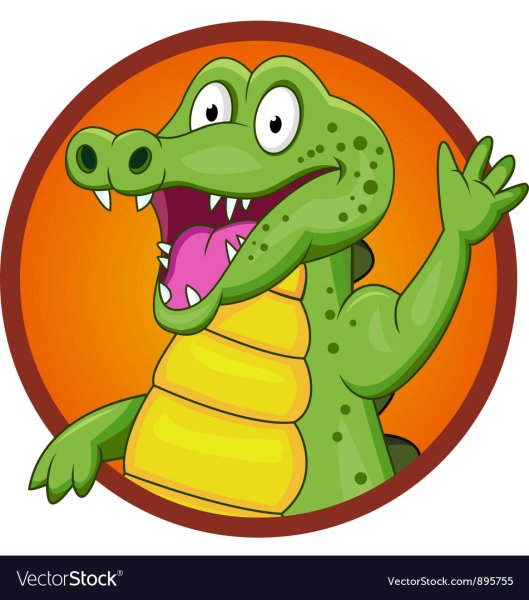 Крокодил с открытой пастью для маски