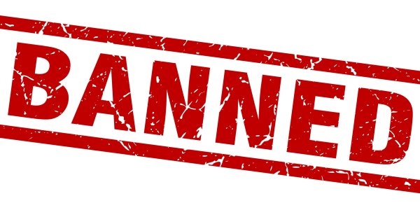 Надпись banned