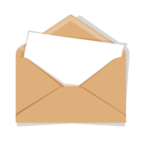 Открытый конверт вектор
